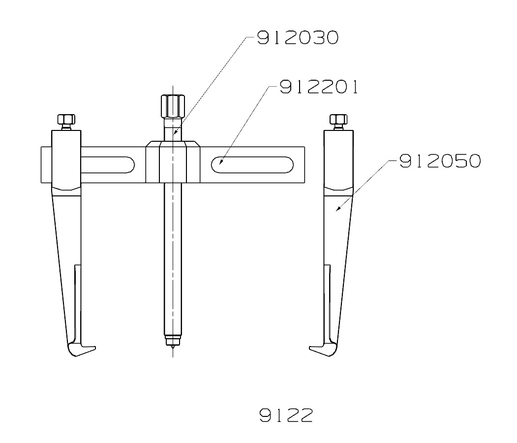 EXTRACTOR FORZA SERIE 9100 DE 2 PATAS